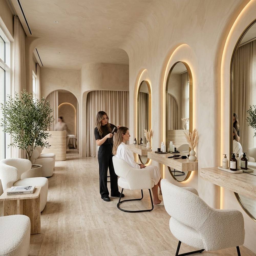 Premium beauty salon interior design styling