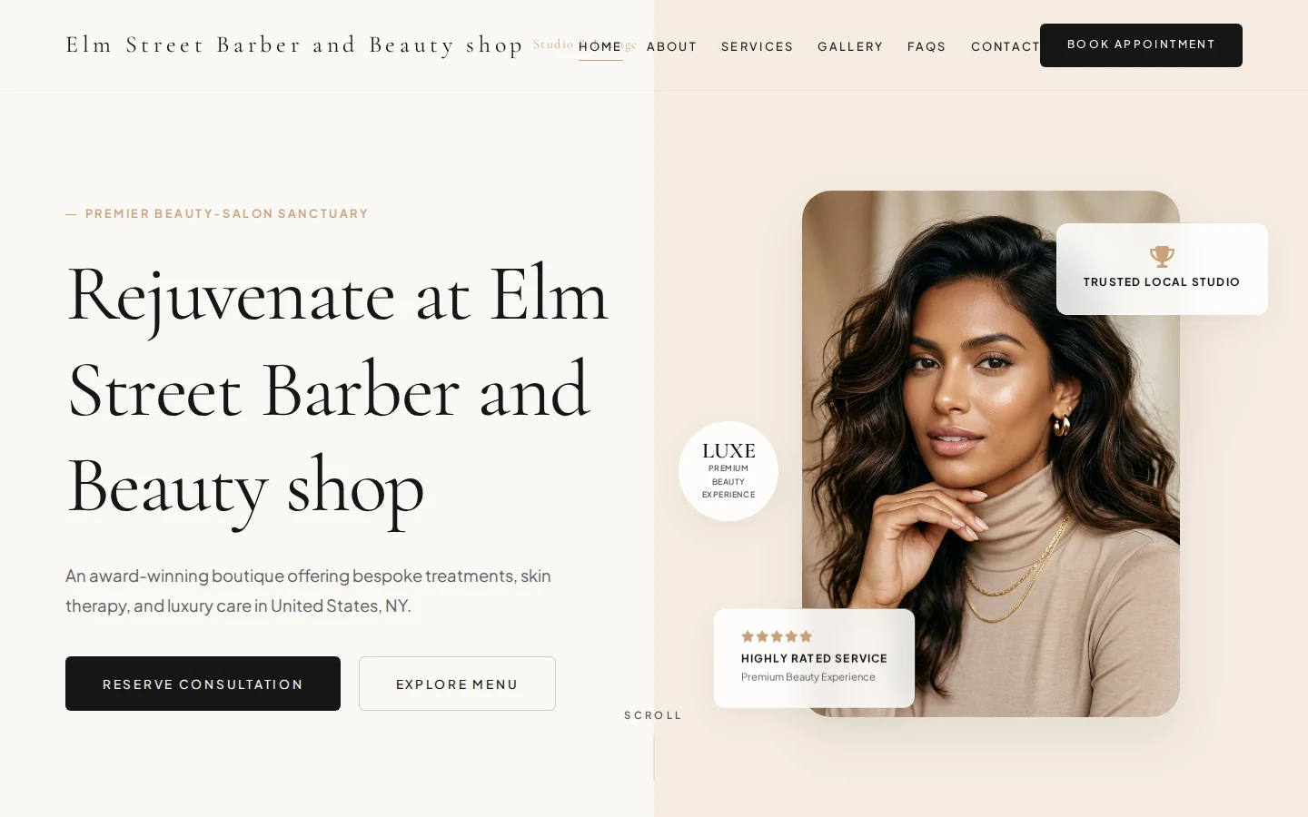 Elm Street Barber and Beauty shop